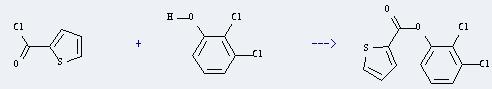 2,3-Dichlorophenol can react with thiophene-2-carbonyl chloride to get Thiophen-2-carbonsaeure-(2,3-dichlor)-phenylester